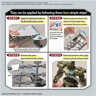 30MM - Customize Material (Decoration Parts 1 Gray) - Model Kit