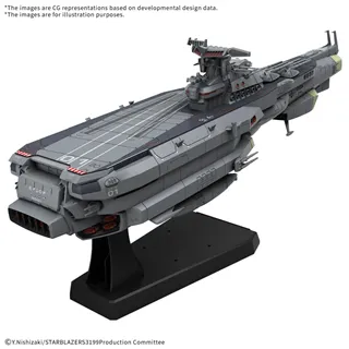 YAMATO - 1/1000 EFCF Hyuga Class Battlecarrier DCV-01 Hyuga -Model Kit