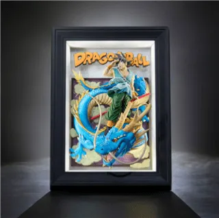 Dragon Ball Z Tamashii Art 3D Relief Picture Son Goku & Dragon 27 cm
