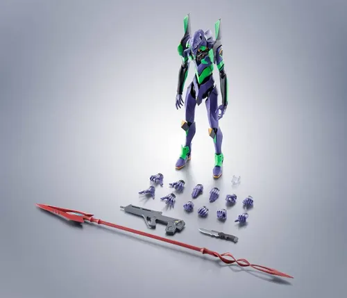 Evangelion: 3.0+1.0 Thrice Upon a Time Robot Spirits Action Figure Side EVA  Evangelion Test Type-01 + Spear of Cassius Renewal Color Edition Reissue