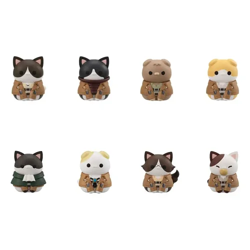 Attack on Titan Mega Cat Project Attack on Tinyan Trading Figures Gathering Scout Regiment danyan! 3 cm - 1 Unidade
