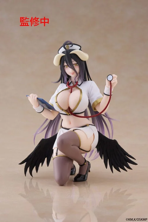 Overlord PVC Statue Desktop Cute Figure Albedo Nurse Ver. Renewal 13 cm