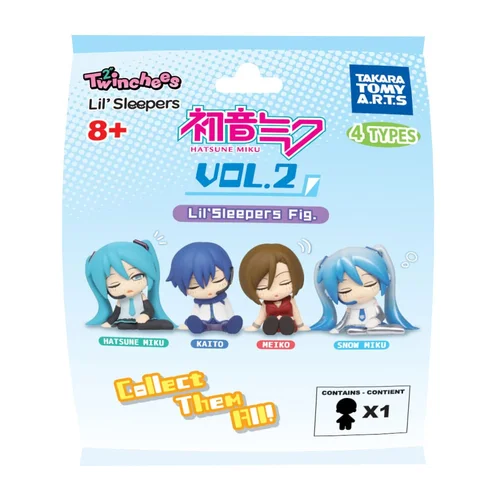 Hatsune Miku Twinchees Mini Figures Lil' Sleepers Wave 2 Blind Bag 5 cm - 1 unidade