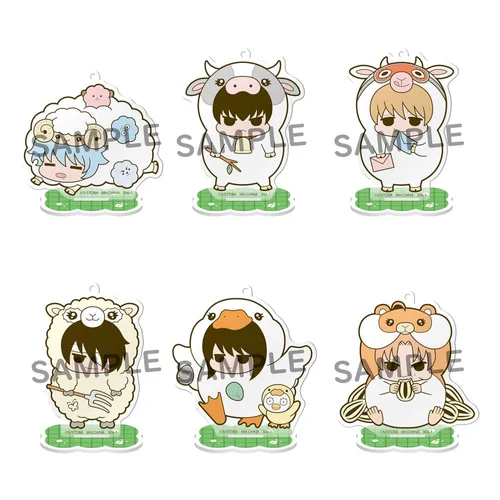 Gintama Acrylic Figure Prince Hata & Animal Paradise Farm of Love & Peace 6 cm Blind Box - 1 Unidade