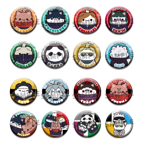 Jujutsu Kaisen Mega Cat Project Pins Jujutsu Cats 5cm Blind Box - 1 Unidade