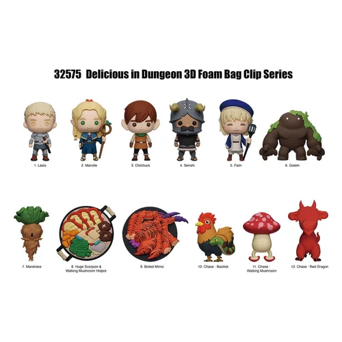 Delicious in Dungeon PVC Bag Clips Series 1 Blind Bag - 1 Unidade