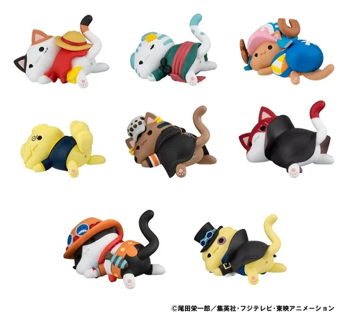One Piece Mega Cat Project Trading Figure Egghead NyanPieceNyan! Stickie! 3 cm - 1 Unidade