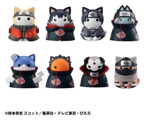 Naruto Shippuden Mega Cat Project Trading Figure Defense Battle of Village of Konoha! 3 cm Nyaruto! Blind Box - 1 Unidade