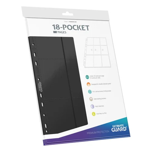 Ultimate Guard 18-Pocket Pages Side-Loading (10 Sheets) - Black