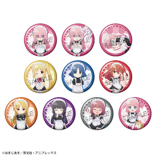 Pikuriru Bocchi the Rock Trading Can Badge Maid Ver. (57mm) - 1 Unidade Aleatória