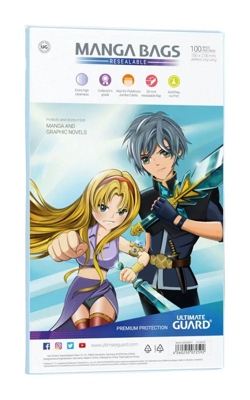 Ultimate Guard Manga Bags Resealable 15 x 21.8 cm (100 Unidades)