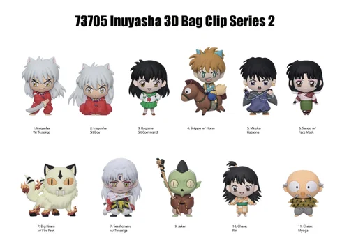 INUYASHA (25TH ANNIV.) - Series 2 - 3D Foam Bag Clip Blind Bag - 1 Unidade