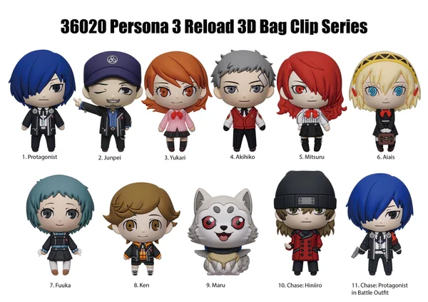 PERSONA 3 RELOAD - 3D Foam Bag Clip Series 1 Blind Bag - 1 Unidade Aleatória