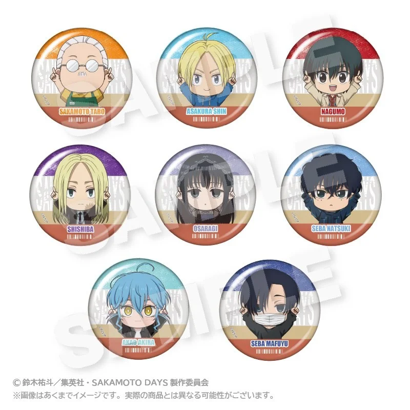 Sakamoto Days: Trading Point Badges Blind Box - 1 Unidade Aleatória