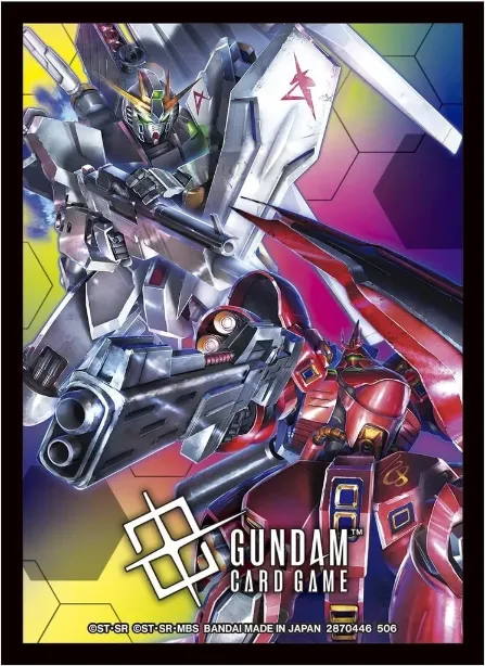 Gundam Card Game - Official Card Sleeves 02 (70 Sleeves) - Nu Gundam VS Sazabi