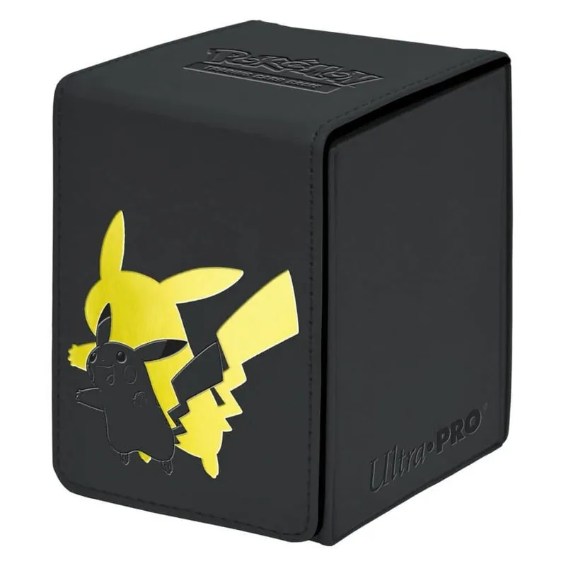 Ultra Pro - Elite Series Pikachu Premium Alcove Flip Deck Box (100 double-sleeved cards) 76 × 100 × 83 mm