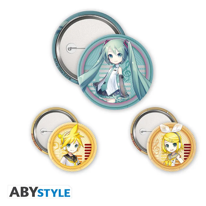 HATSUNE MIKU - Badge Pack Miku & Friends (5cm + 3.2cm + 3.2cm)