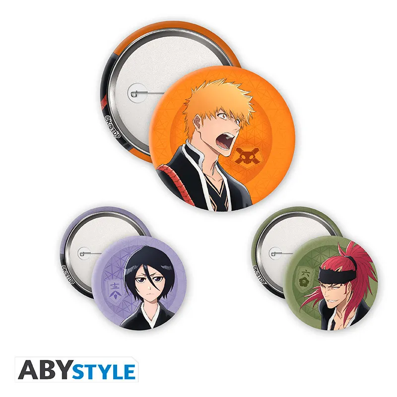 BLEACH TYBW - Badge Pack Ichigo, Rukia, Renji (5cm + 3.2cm + 3.2cm)