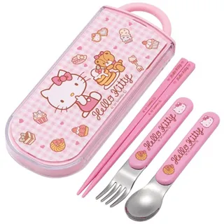 Hello Kitty Chopsticks & Spoon & Fork Set Sweety pink