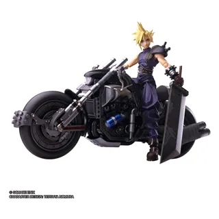 Final Fantasy VII Bring Arts Action Figure and vehicle Cloud Strife & Hardy-Daytona 15 cm