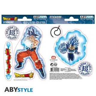 DRAGON BALL SUPER - Stickers - 16x11cm/ 2 sheets - Goku & Vegeta
