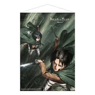 Attack on Titan Wallscroll Mikasa and Levi 50 x 70 cm