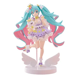 Hatsune Miku Tenitol PVC Statue Hatsune Miku Yumekawa Princess Lavender Ver. 21 cm