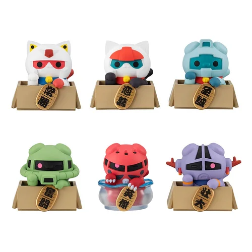Mobile Suit Gundam Mega Cat Project Nyandam Trading Figure Luckycat 6 cm Blind Box - 1 Unidade