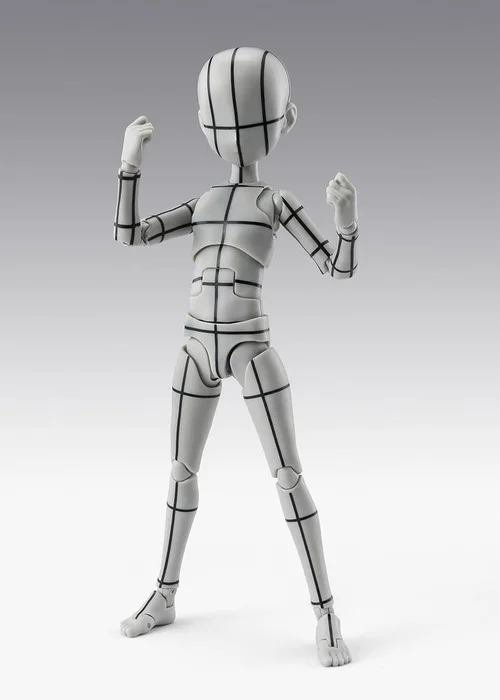 S.H.Figuarts Action Figure Body-Kun -Ken Sugimori- Edition -Wireframe- (Gray Color Ver.) 13 cm