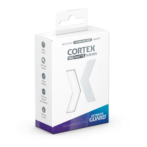 Ultimate Guard Cortex Sleeves Matte Standard Size 66 x 91 mm (100 Sleeves) - White