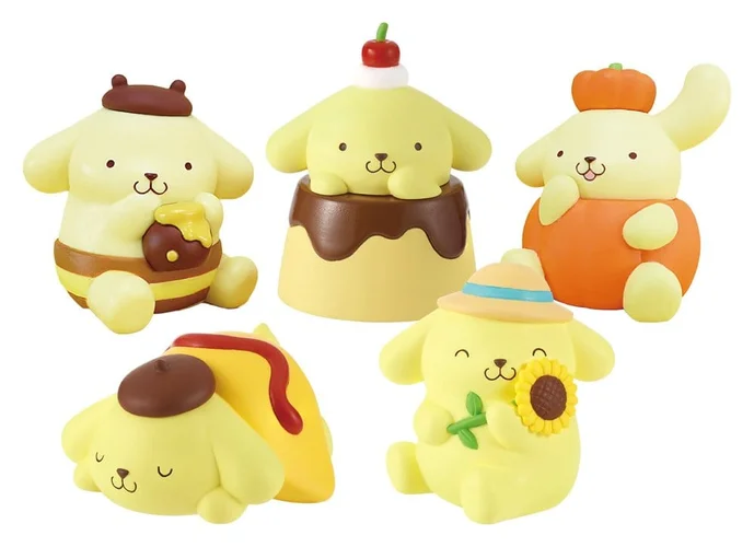 Sanrio Twinchees Mini Figures Pompompurin My Fav Color 5 cm Blind Pack - 1 Unidade