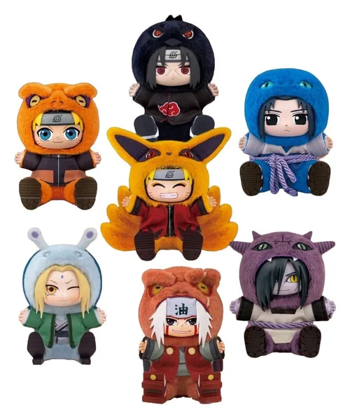 Naruto Vinyl Face Mini Plush Cute Beasts Blind Box 15 cm - 1 Unidade Aleatória