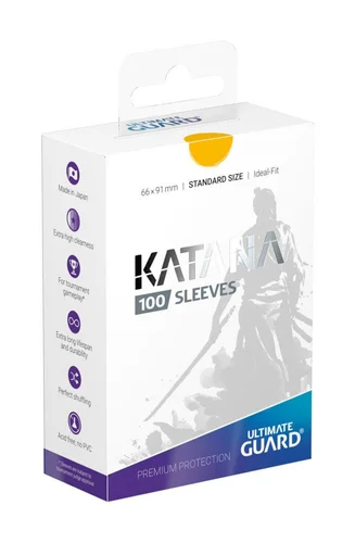 Ultimate Guard Katana Sleeves Standard Size 66 x 91 mm (100 Sleeves) - Yellow
