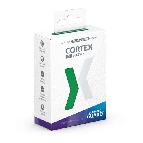Ultimate Guard Cortex Sleeves Standard Size 66 x 91 mm (100 Sleeves) - Green