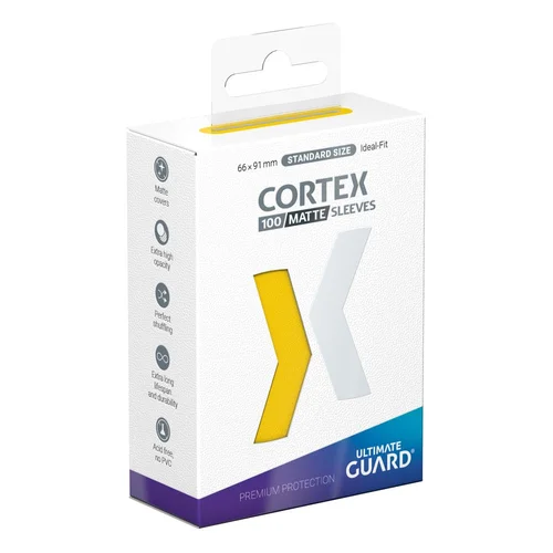 Ultimate Guard Cortex Sleeves Matte Standard Size 66 x 91 mm (100 Sleeves) - Yellow