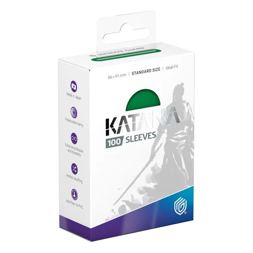 Ultimate Guard Katana Sleeves Standard Size 66 x 91 mm (100 Sleeves) - Jade Garden