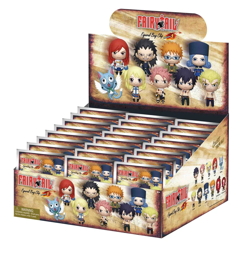 FAIRY TAIL - 3D Foam Bag Clip Series 1 Blind Bag - 1 Unidade Aleatória