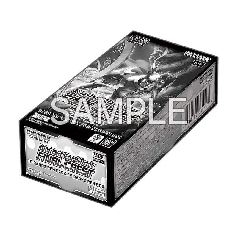 Digimon Card Game Limited Card Pack FINAL CREST LM-08 English - 1 Booster Box (6 Boosters)