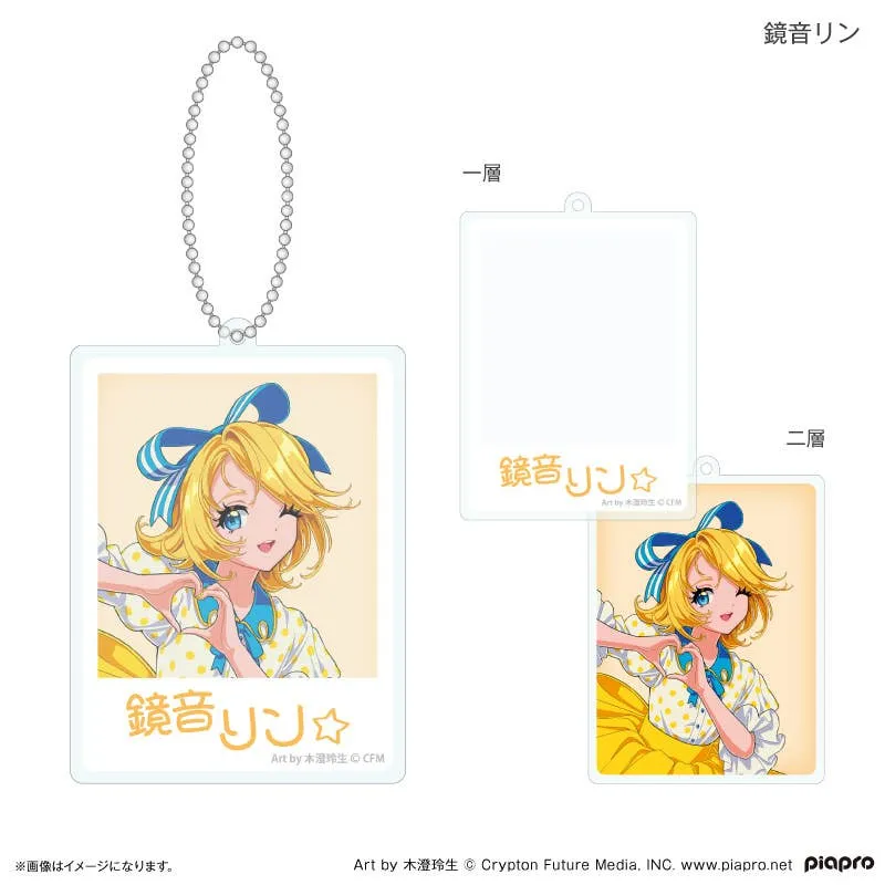 Hatsune Miku + Piapro Characters: Showa Idol Double-Layer Acrylic Keychain Kagamine Rin