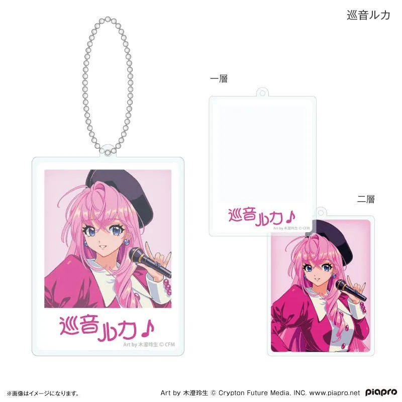 Hatsune Miku + Piapro Characters: Showa Idol Double-Layer Acrylic Keychain Megurine Luka