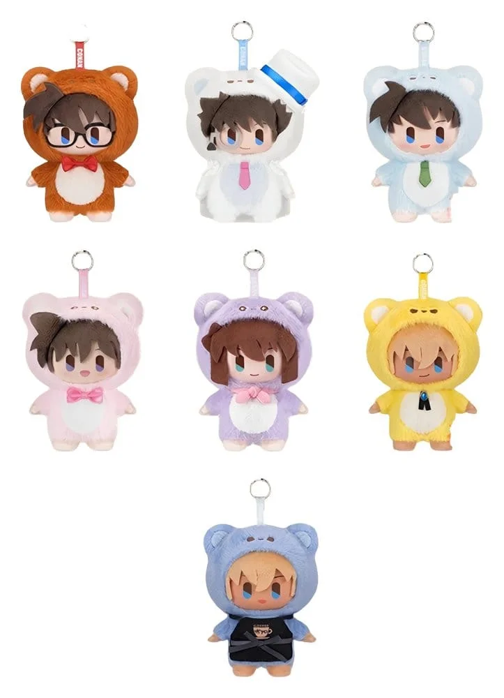 Detective Conan Vinyl Face Plush Bear Detective Series Blind Box - 1 Unidade Aleatória