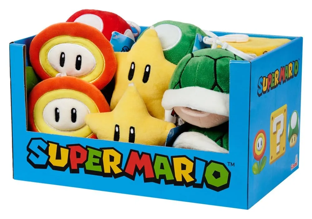 Super Mario Icons Plush Keychain 10cm - 1 Unidade Aleatória